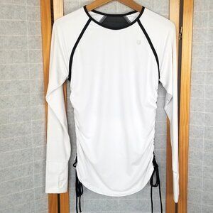 EleVen by Venus Williams Tangle Long Sleeve Ruched Top Size Small